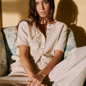 Sézane Kyle Cardigan, Cream, XXS